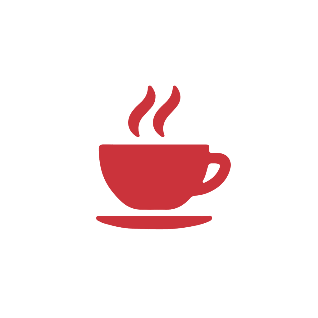 Red coffee cup icon