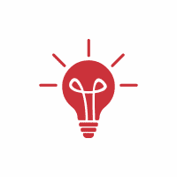 Red lightbulb icon